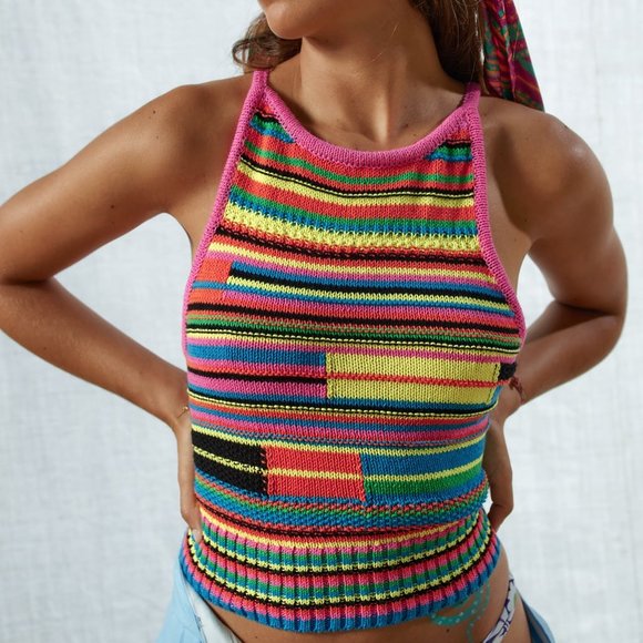 NWT Zara Multicolor Knit Top - Picture 2 of 4